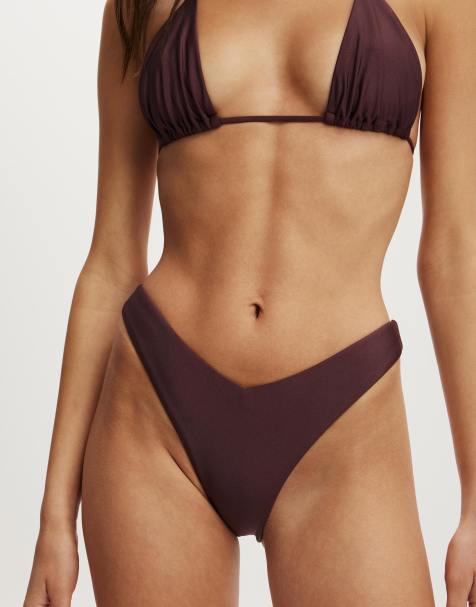 Cotton On mix & match bikini in brown - view 1