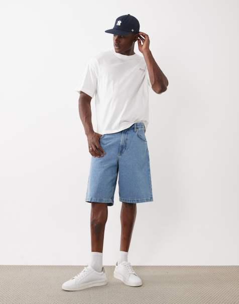 Cotton On – Mörkblå, baggy jeansshorts - view 1
