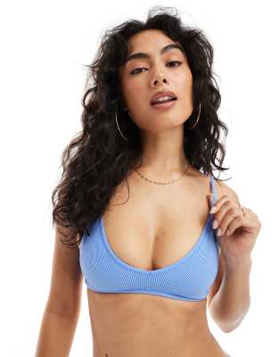 Cotton On - Nahtloses Triangel-Bustier in Balladenblau