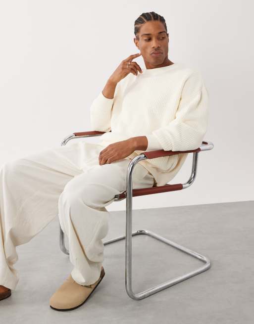 Cotton On – Naturvit, stickad tröja med rund halsringning och boxig passform, 2 av 5