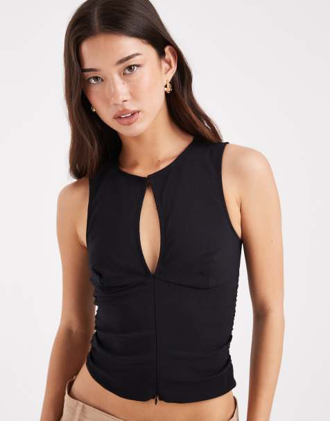 Cotton On nico keyhole top in black - view 1