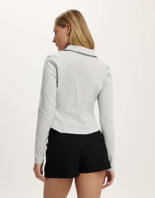 Cotton On Nico stretch shirt in multi, 4 of 4