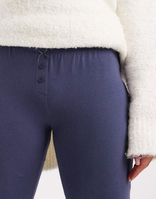 Cotton On – Niebieskie domowe spodnie z rozszerzanymi nogawkami, 5 z 5