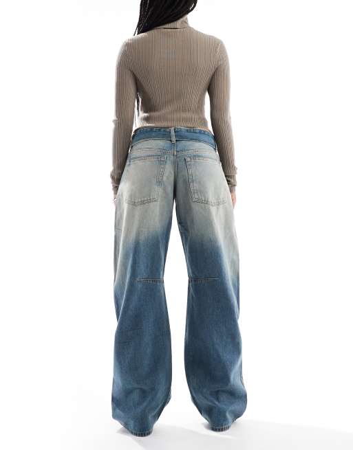 Cotton On – Niebieskie jeansy barrel z obniżonym stanem, 2 z 5
