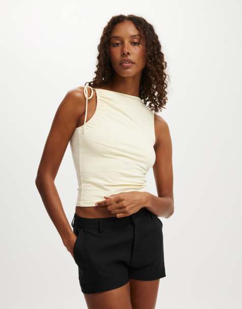 Cotton On Nikki gathered tank in yellow - view 1