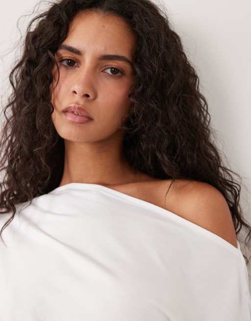 Cotton On offshoulder-top med lange ærmer i hvid, 4 af 4