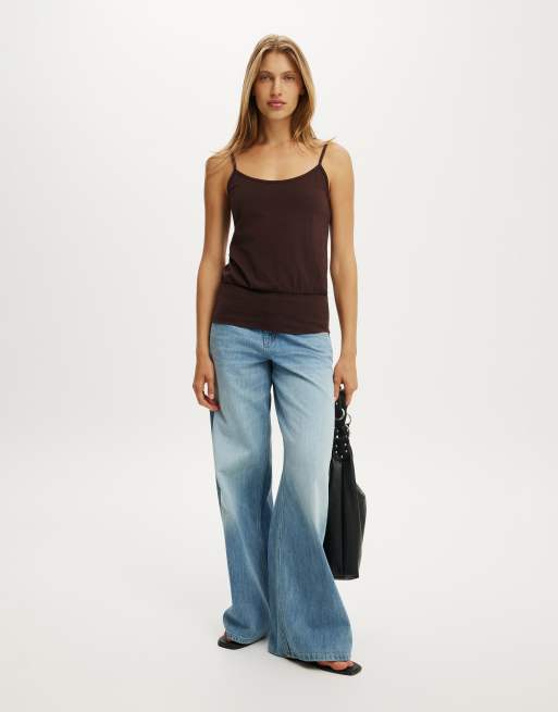 Cotton On Olivia basque cami in brown, 2 of 4