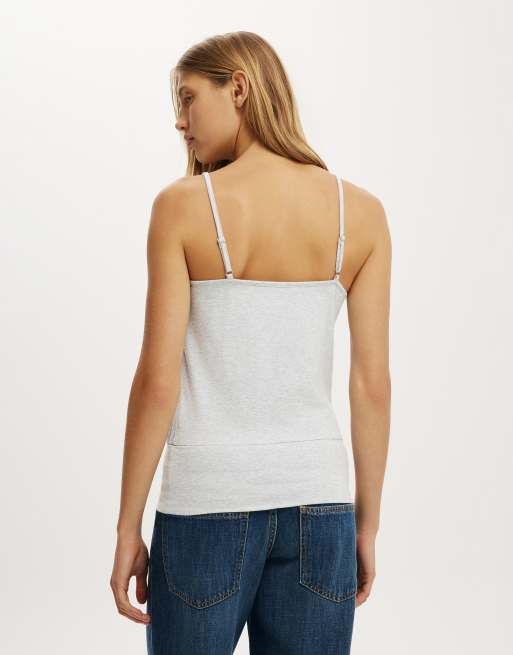 Cotton On Olivia basque cami in grey, 3 of 4