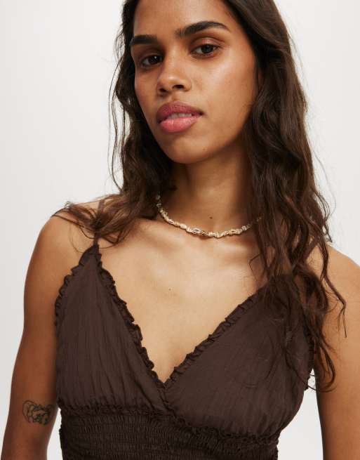 Cotton On Olli maxi dress in brown, 2 of 4