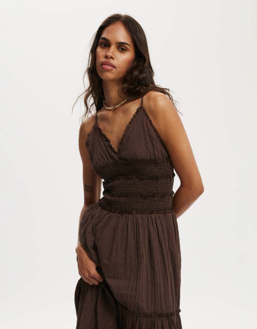 Cotton On Olli maxi dress in brown, 3 of 4