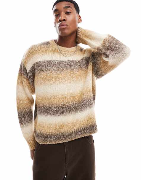 Cotton On Ombre crew knit in beige - view 1