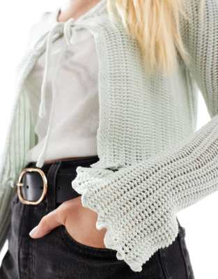 Cotton:on Cotton On Open Knit Cardigan In White