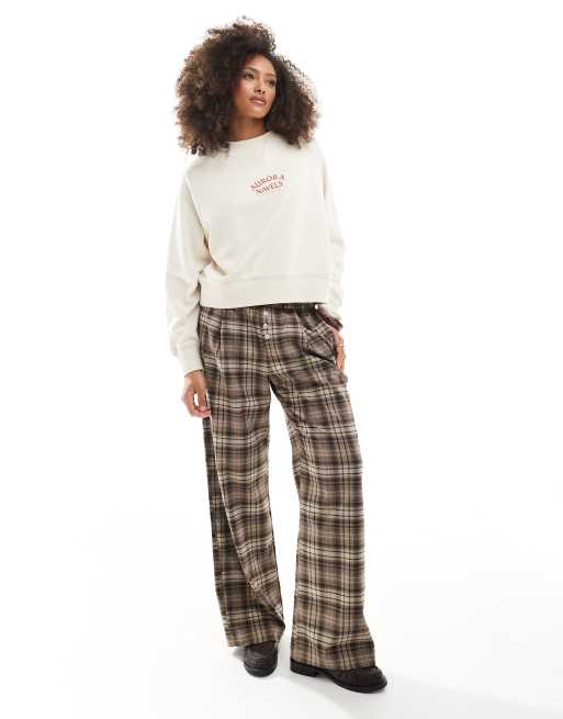 Cotton on orange fruit graphic crew neck sweater in coconut, 2 of 4