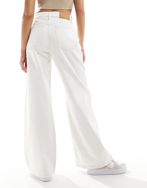 Cotton On – Original Classic – Vit jeans med vida ben , 2 av 5