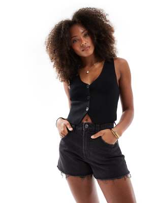 Cotton  On Original cut off denim short in black 