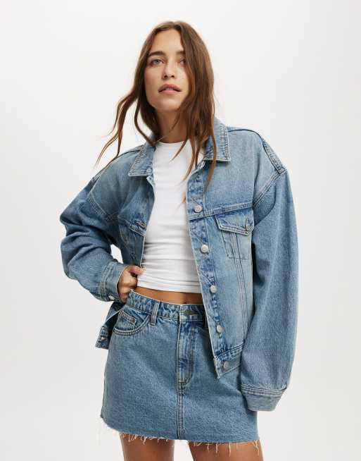 Cotton On Original denim jacket in mid blue - MBLUE