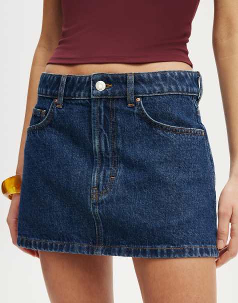Cotton On Original denim mini skirt in blue - view 1