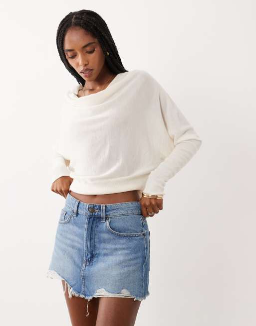 Cotton On original denim mini skirt in bobby blue rip, 2 of 5