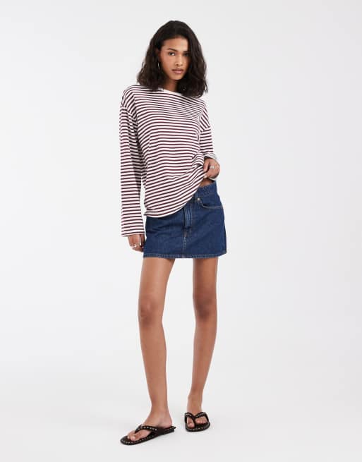 Cotton On original denim mini skirt in celeste blue, 2 of 5