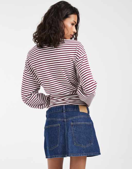 Cotton On original denim mini skirt in celeste blue, 5 of 5
