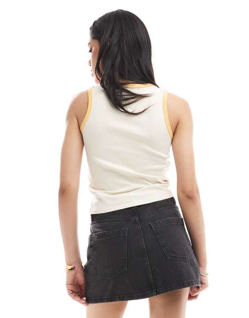 Cotton On original denim mini skirt in vintage black