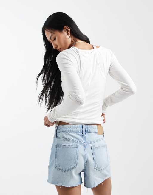 Cotton On original denim shorts in laurel blue , 3 of 5