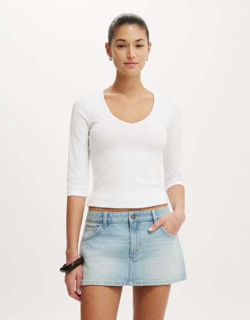 Cotton On Original denim skort in blue, 2 of 4
