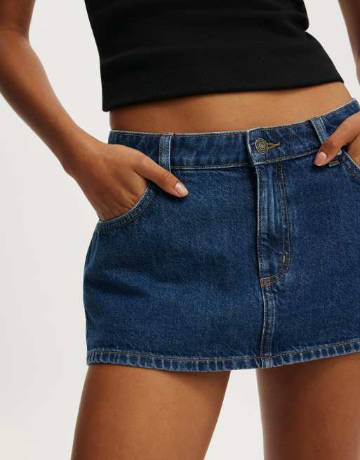 Cotton On Original denim skort in blue, 3 of 4