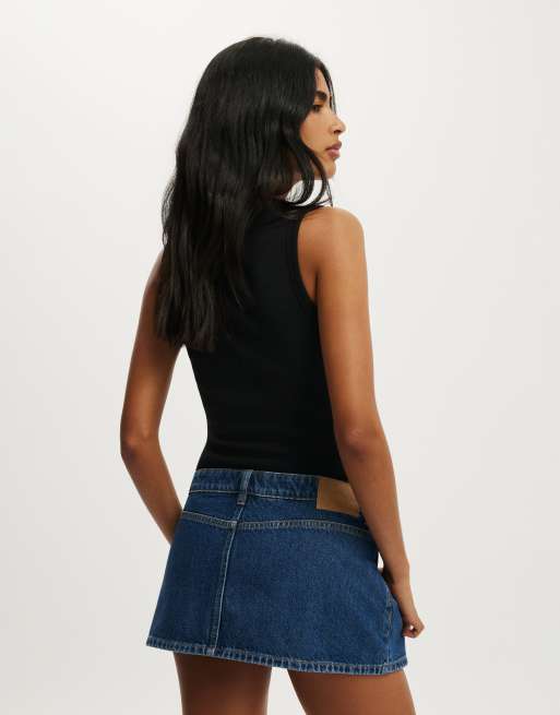 Cotton On Original denim skort in blue, 4 of 4