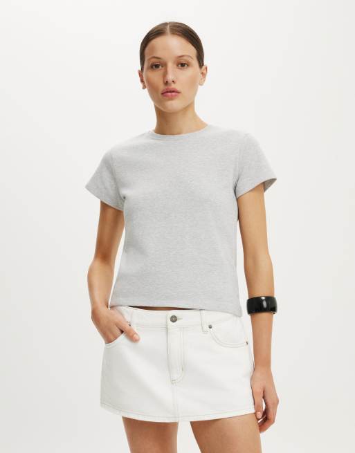 Cotton On Original denim skort in white, 4 of 4