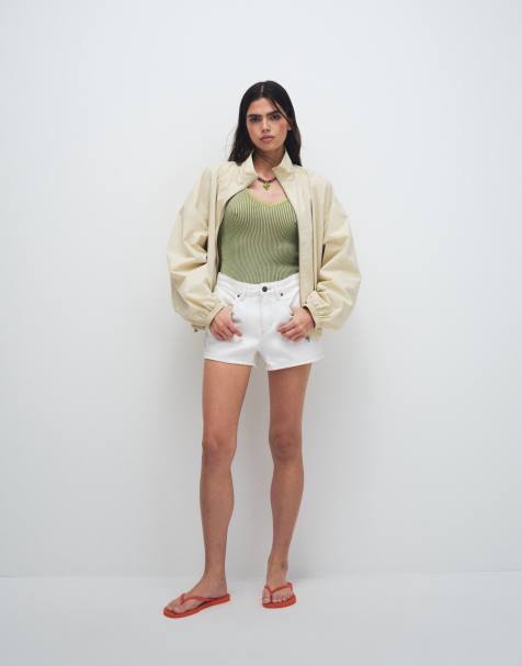 Cotton On – Original – Jeansshorts in Vintage-Weiß - view 1