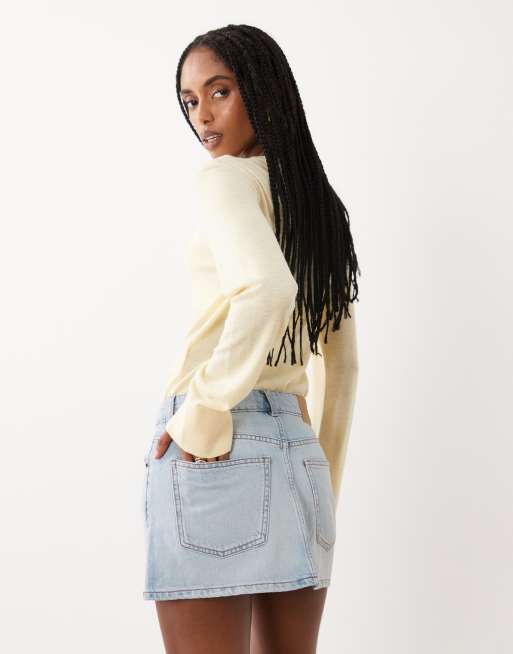 Cotton On – Original – Ljusblå jeanskjol, 5 av 5