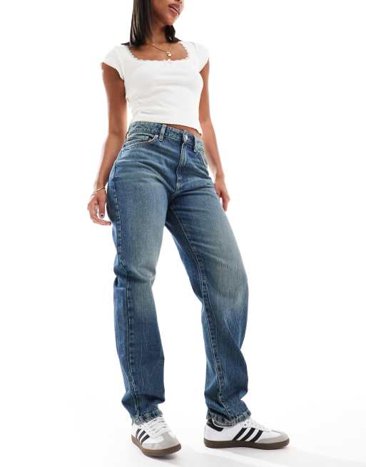 Cotton On - Original - Rechte jeans in blauwe schemering denim