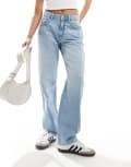 [Cotton:On] Cotton On original straight jeans in air blue worn 10 AIR BLUE WORN