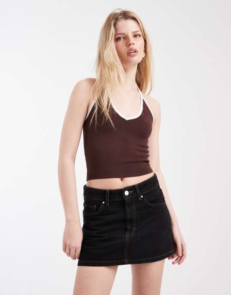 Cotton On – Original – Svart minikjol i denim - view 1