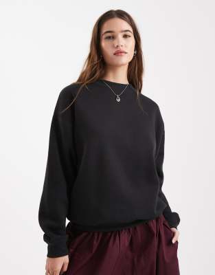 Cotton On - Oversize-Sweatshirt in Schwarz