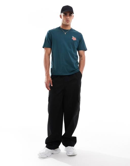 Cotton On – Oversize-T-Shirt in Grün mit Liebesherz-Grafik