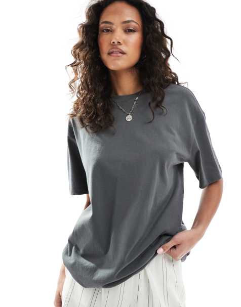 Cotton On oversized boxy tee in graphite - view 1