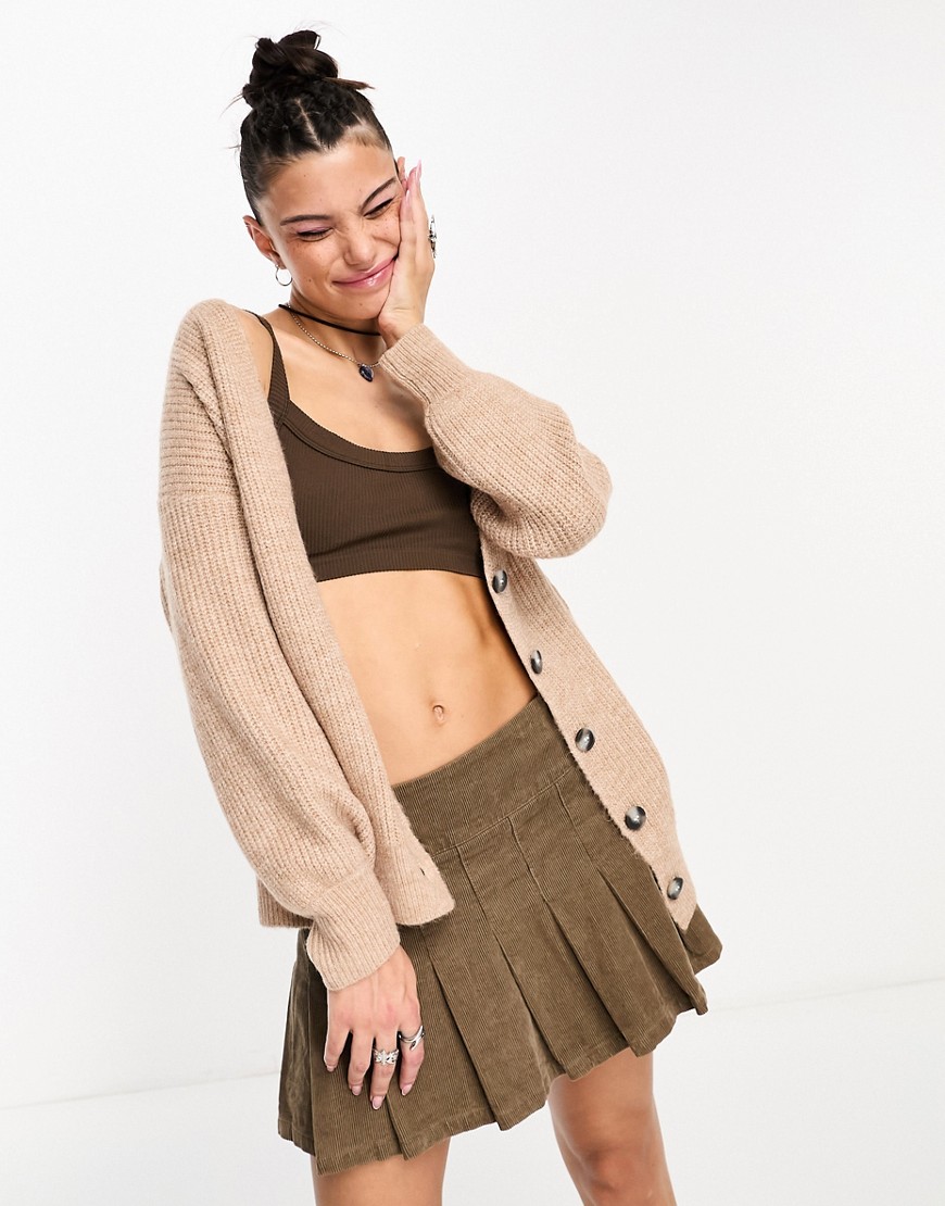 Cotton:On Cotton On oversized cardigan in camel-Neutral