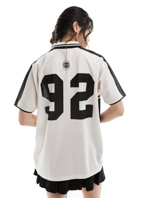 Cotton On oversized rugby collared t-shirt in stone , 2 of 4