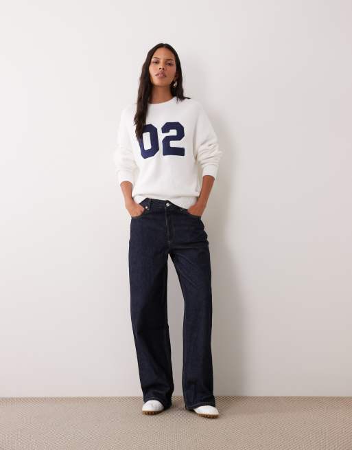 Cotton On oversized sweatshirt i blød strik i coconut milk, 4 af 4