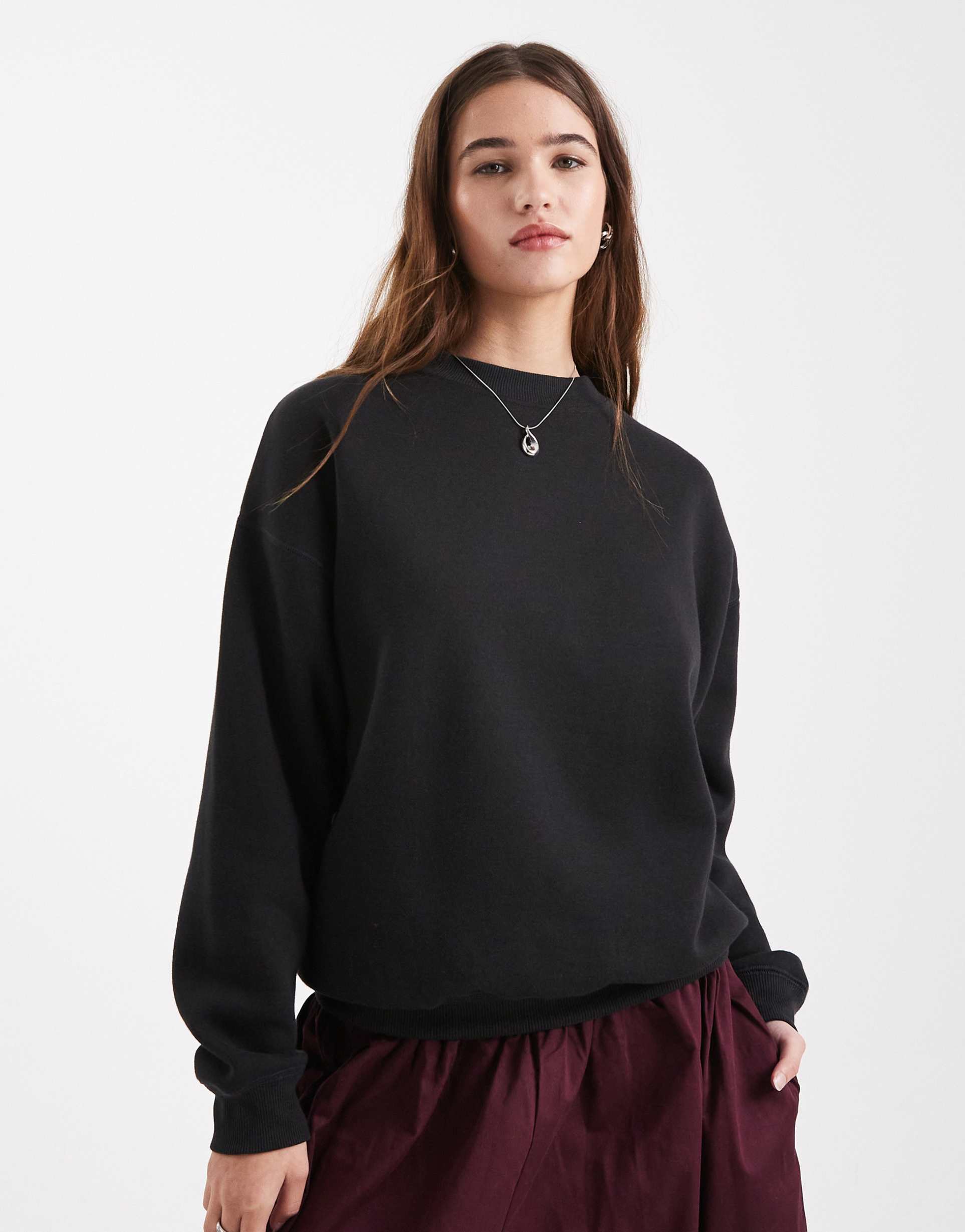 cotton on oversized sweatshirt in black