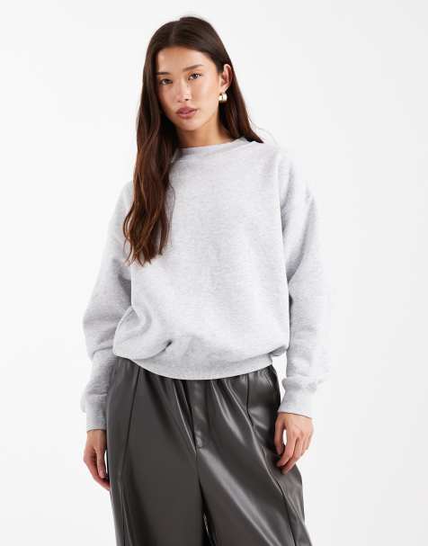 Cotton On oversized sweatshirt in soft grey marle