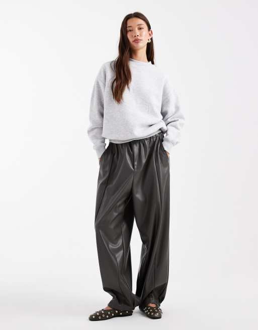 Cotton On oversized sweatshirt in soft grey marle, 3 of 4