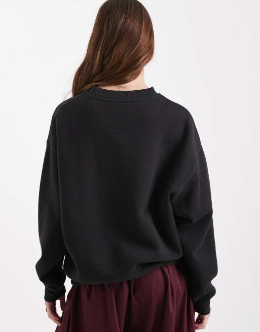 Cotton On - Oversized sweatshirt in zwart, 4 van 4