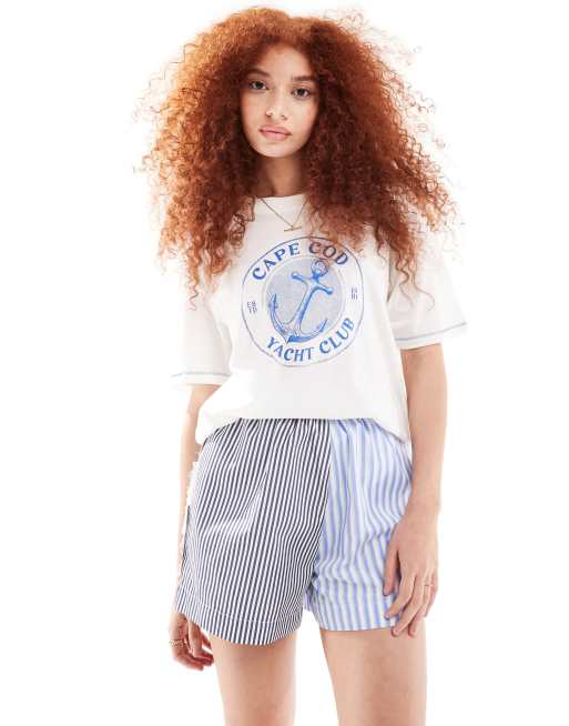Cotton On - Oversized T-shirt med grafisk Cape Cod-print i retro-stil 