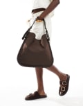 [Cotton:On] Cotton On Paige saddle bag in choc micro-Brown One Size CHOC MICRO