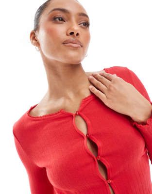 Cotton:on Cotton On Pajama Soft Ribbed Sleep Cardigan In Gray