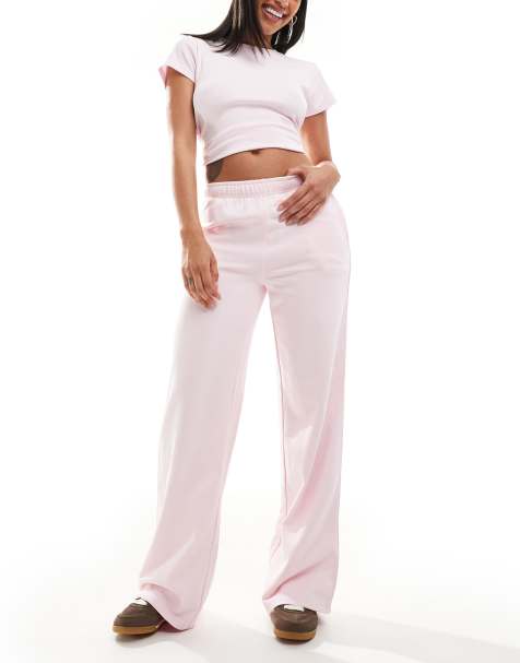 Cotton On - Pantalon de jogging droit en molleton léger - Rose - view 1