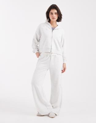 Pantalon de survêtement large d'ensemble à motif étoile - Nuage chiné-Gris XL